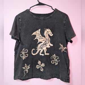 Handmade Bleach Art Dragon T-Shirt